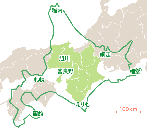 北海道と関西地方を比較