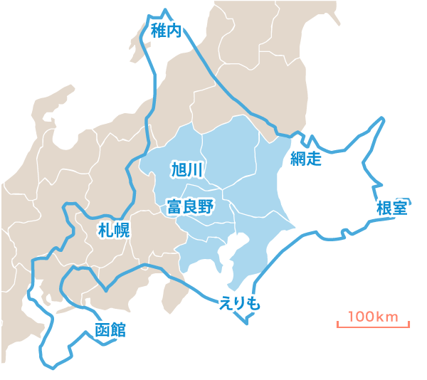 北海道と関東地方を比較