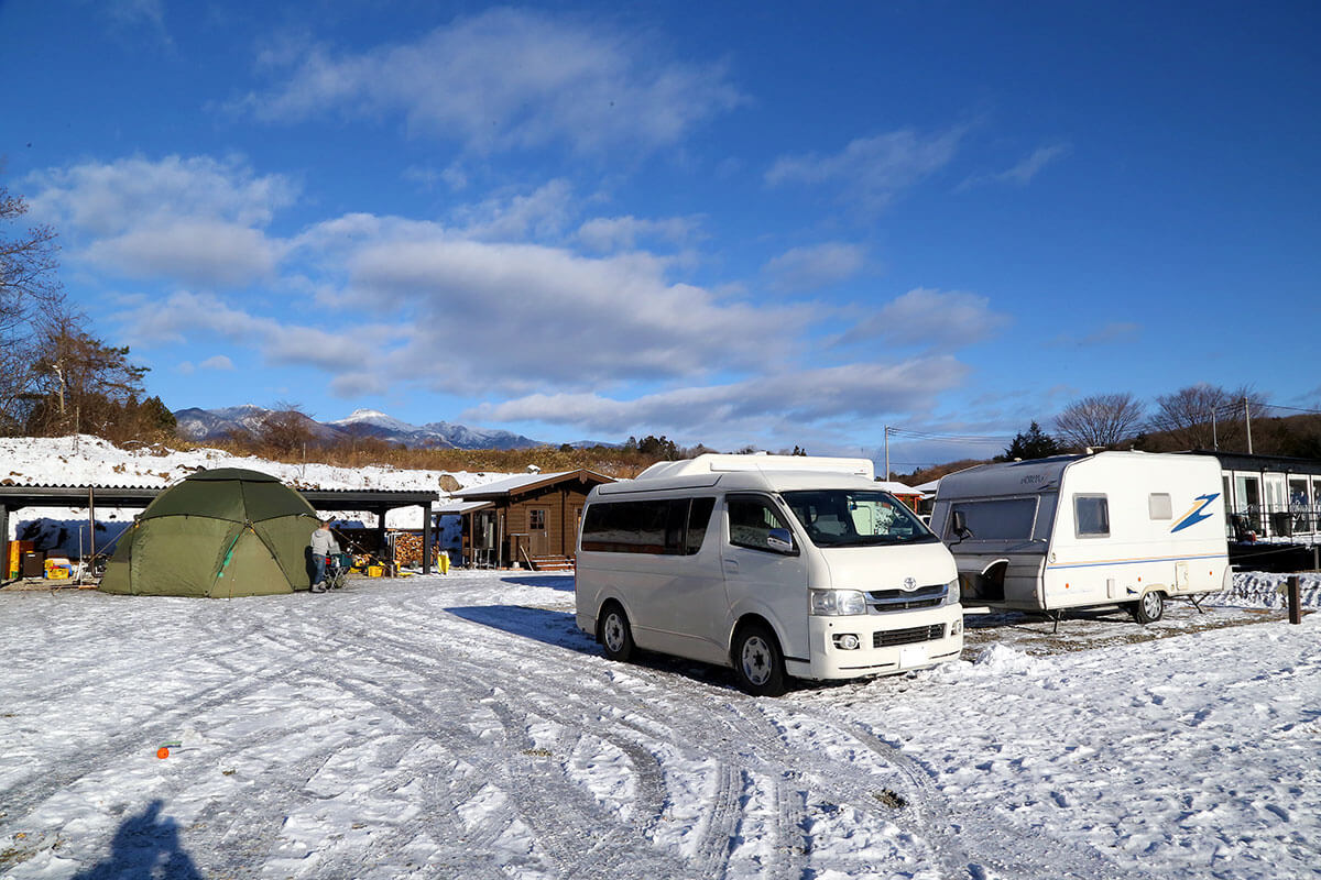 キャンピングカーの冬キャンプ
