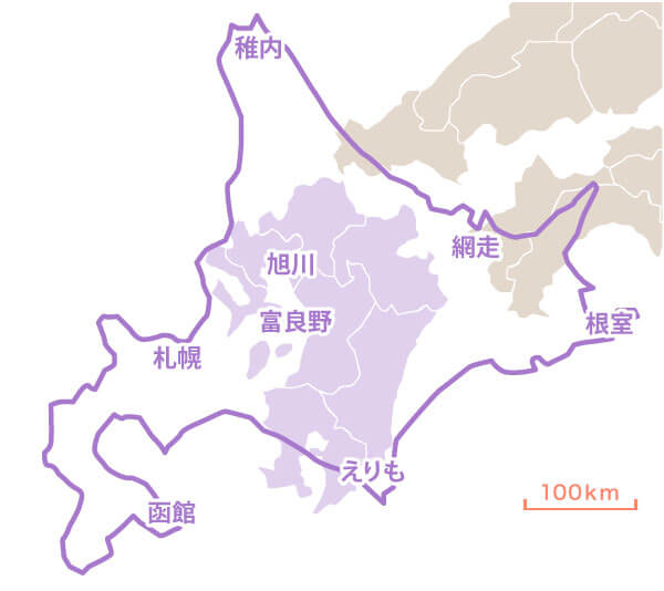 北海道と九州地方の比較