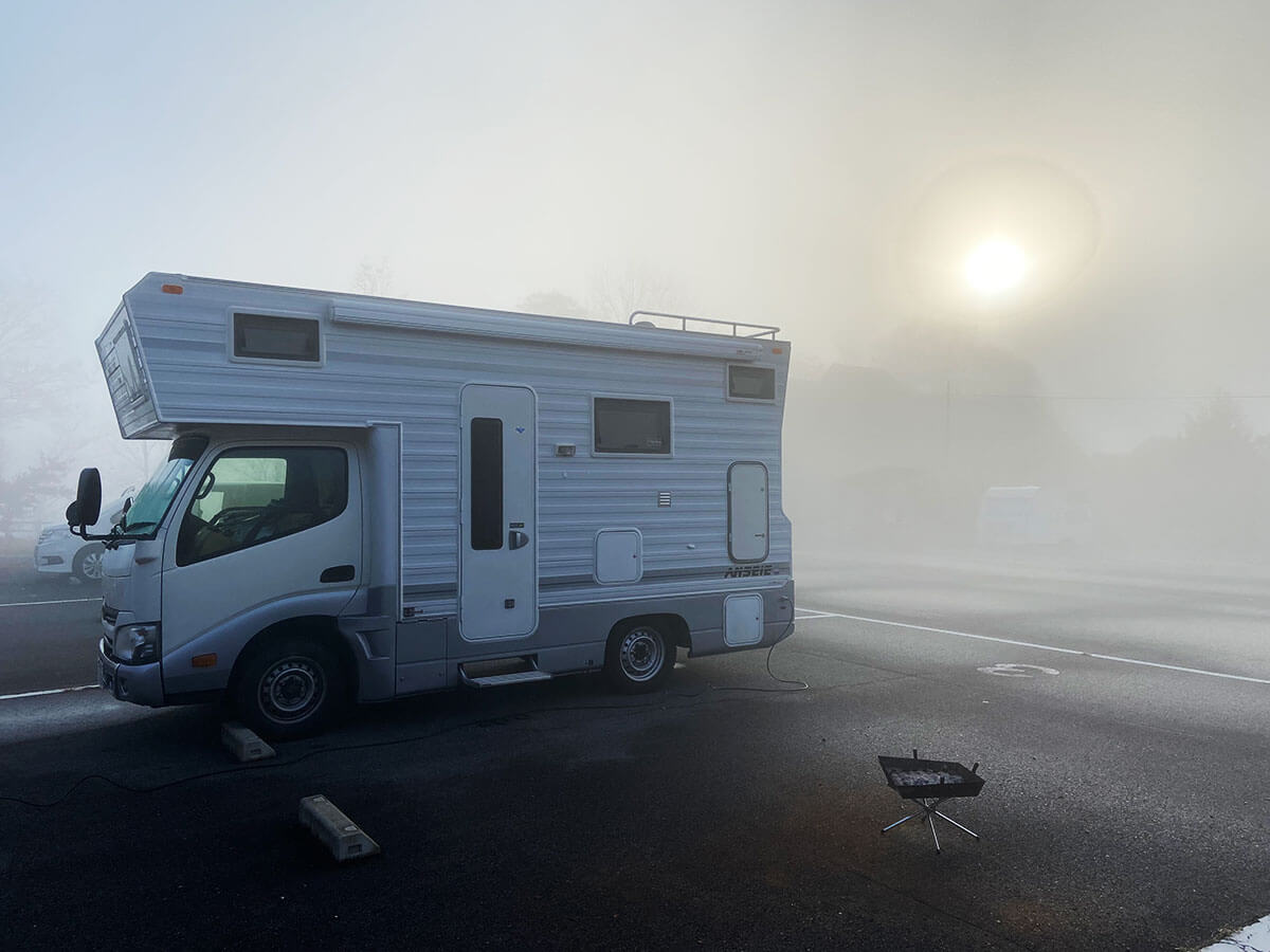 RVパーク西山高原の朝靄