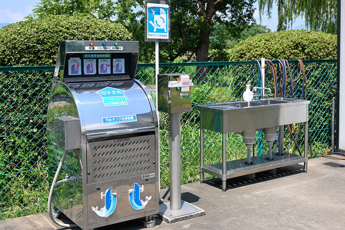 VANTECH京都併設のRVパークの水場