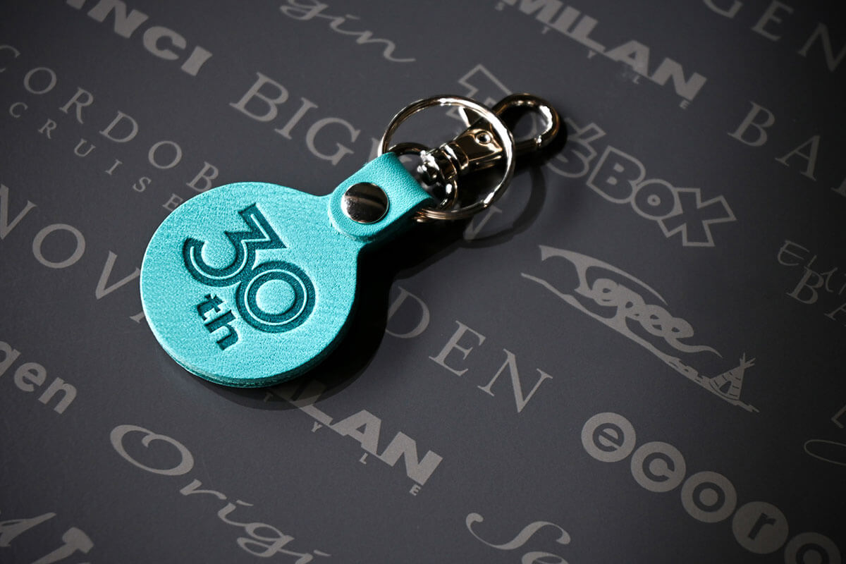 トイファクトリ30周年アニバーサリーのキーホルダー