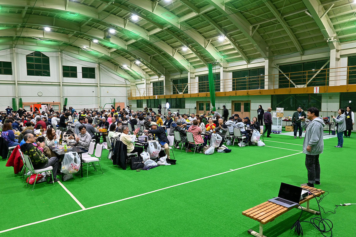 ゴール後の表彰式