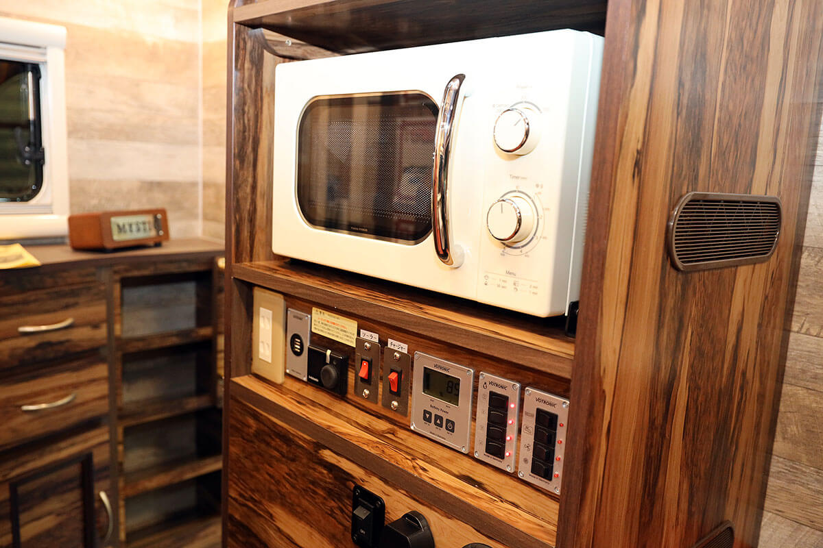 レジストロアウルの電子レンジとスイッチ類